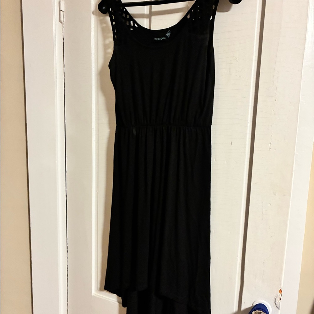 Cynthia Rowley Black Asymmetrical High-Low Sundress